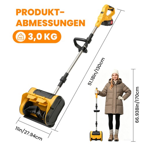 Akku-Schneefräse