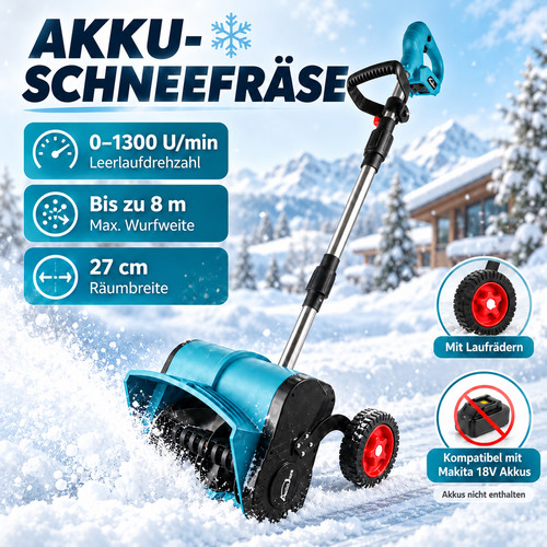 Akku-Schneefräse